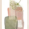 Delicate Pink and Green 3 Poster (21x29.7 cm (A4))