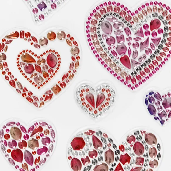 Diamond Stickers Hjärtan