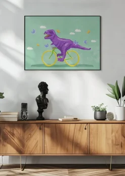 Dino Racer Poster (21x29.7 cm (A4))
