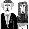 Dogs Couple Canvastavla (30x40 cm)
