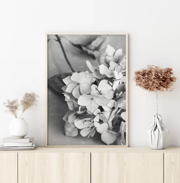 Dried Flower Bw Poster (21x29.7 cm (A4))