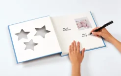 Estrella BabyalbumBlå - 28x30,5 cm (50 Vita sidor / 25 blad)