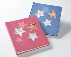 Estrella BabyalbumBlå - 28x30,5 cm (50 Vita sidor / 25 blad)