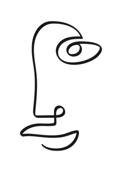 Face Line II Poster (21x29.7 cm (A4))