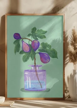 Figs Branch In Vase Poster (21x29.7 cm (A4))
