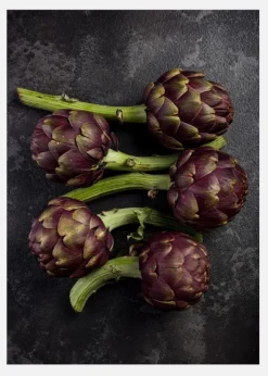 Five Artichoke Canvastavla (30x40 cm)