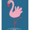Flamingo - Blue Poster (30x40 cm)