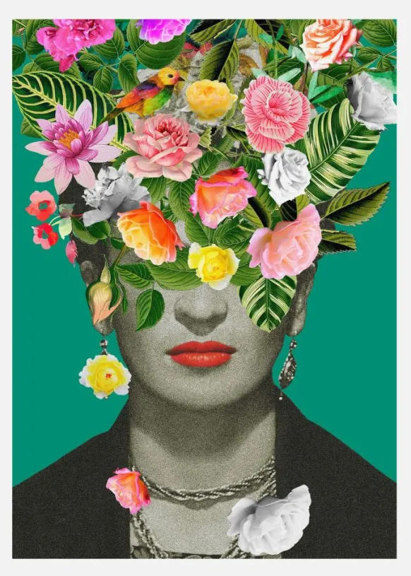 Floral Frida Canvastavla (30x40 cm)