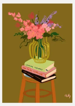 Floral Vase Canvastavla (30x40 cm)