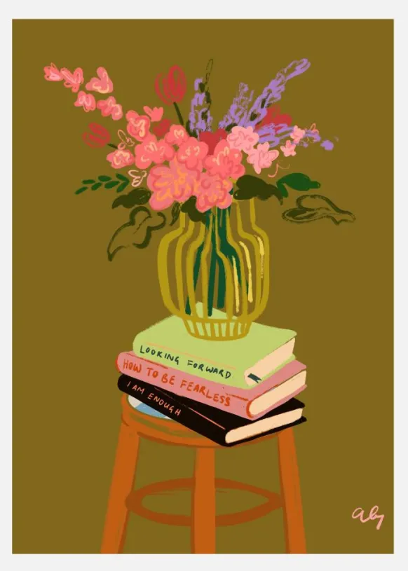 Floral Vase Canvastavla (30x40 cm)