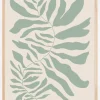 Flower Art Green Poster (21x29.7 cm (A4))