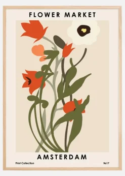 Flower Market Amsterdam Poster (21x29.7 cm (A4))