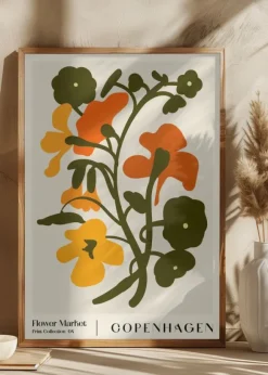 Flower Market. Copenhagen Poster (21x29.7 cm (A4))