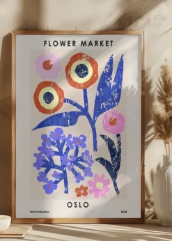 Flower Market. Oslo Poster (21x29.7 cm (A4))