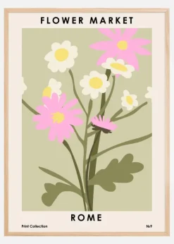 Flower Market Rome Poster (21x29.7 cm (A4))