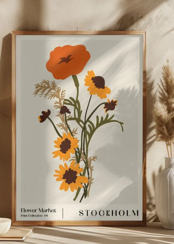 Flower Market. Stockholm Poster (21x29.7 cm (A4))