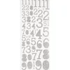 Focus Glitterstickers Silver Numbers