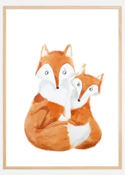 Fox Family Poster (21x29.7 cm (A4))