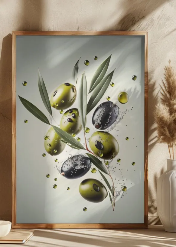 Fresh Olives Poster (21x29.7 cm (A4))