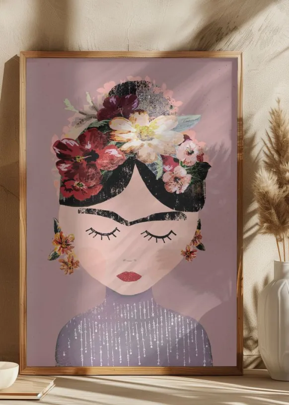 Frida (Pastel Version) Poster (21x29.7 cm (A4))