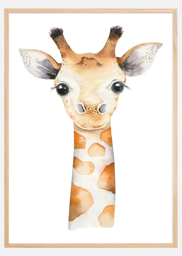 Giraffe Watercolor Poster (21x29.7 cm (A4))