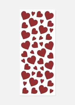 Glitterstickers Röda hjärtan 2-pack