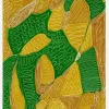 Gold And Green Abstract Canvastavla (30x40 cm)