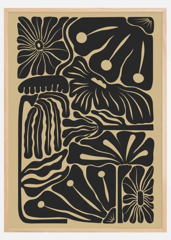 Graphic Art Brown Poster (21x29.7 cm (A4))