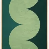 Green Circles Poster (21x29.7 cm (A4))