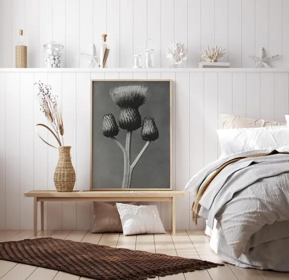 Grey Flower I Poster (21x29.7 cm (A4))