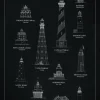 Griffeltavla - Fyrar - East Coast Poster (21x29.7 cm (A4))