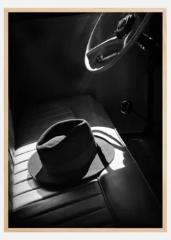 Hat in car Poster (21x29.7 cm (A4))