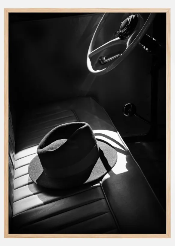 Hat in car Poster (21x29.7 cm (A4))