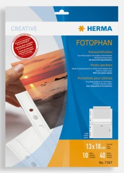 Herma fotofickor 13x18 cm liggande - 10-pack vita