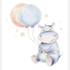 Hippo Balloon Canvastavla (30x40 cm)