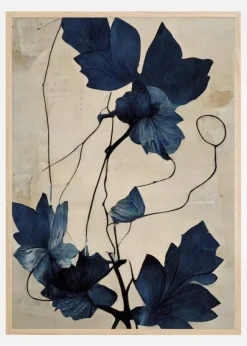 Indigo Flower Poster (21x29.7 cm (A4))