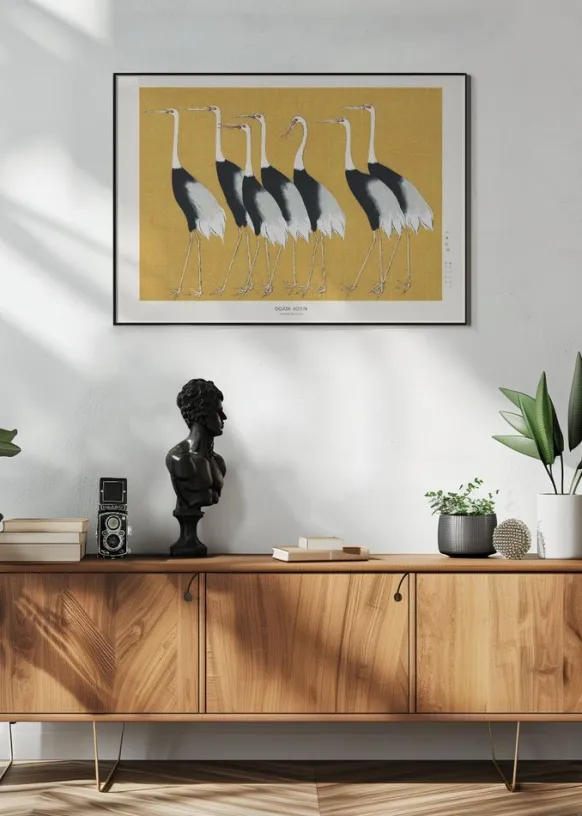 Japanese Red Crown Crane Poster (21x29.7 cm (A4))