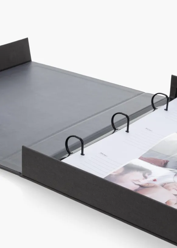 KAILA MEMORIES Black XL - Coffee Table Photo Album - 60 Bilder i 11x15 cm