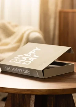 KAILA OH HAPPY DAY Grey - Coffee Table Photo Album (60 Svarta Sidor)