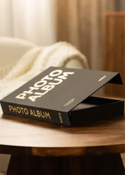 KAILA PHOTO ALBUM Black - Coffee Table Photo Album (60 Svarta Sidor / 30 Blad)