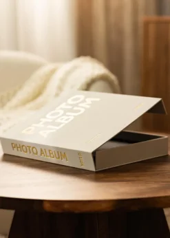 KAILA PHOTO ALBUM Creme - Coffee Table Photo Album (60 Svarta Sidor / 30 Blad)