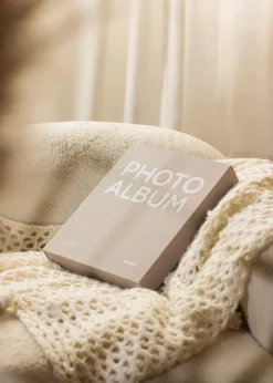 KAILA PHOTO ALBUM Grey - Coffee Table Photo Album (60 Svarta Sidor / 30 Blad)