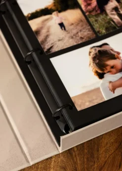 KAILA PHOTO ALBUM Grey - Coffee Table Photo Album (60 Svarta Sidor / 30 Blad)