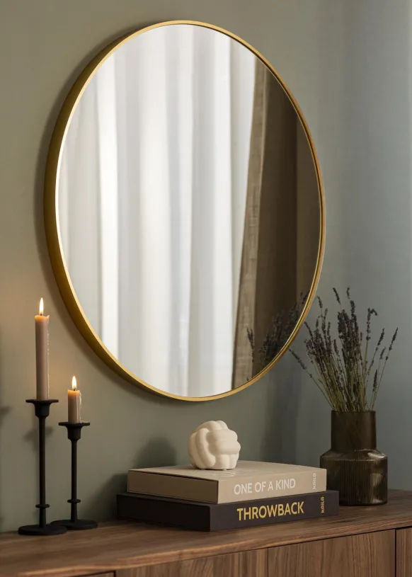 KAILA Rund Spegel Edge Gold 80 cm Ø