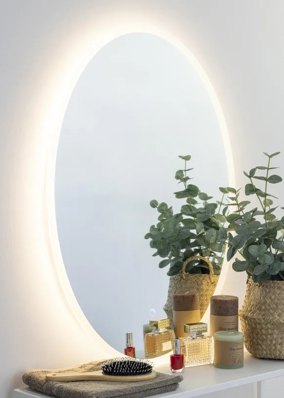 KAILA Spegel Oval LED 60x80 cm