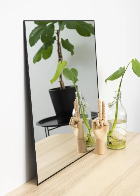 KAILA Square Mirror - Thin Black 60x60 cm