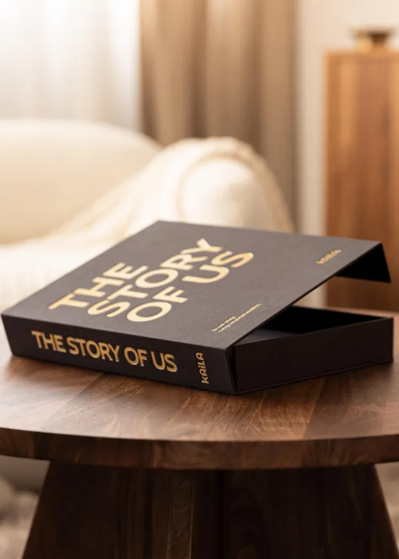 KAILA THE STORY OF US Black - Coffee Table Photo Album (60 Svarta Sidor)