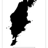 Karta - Gotland - Vit Poster (21x29.7 cm (A4))