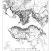 Karta - Hong Kong - Vit Poster (21x29.7 cm (A4))