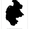 Karta - Jämtland - Vit Poster (21x29.7 cm (A4))